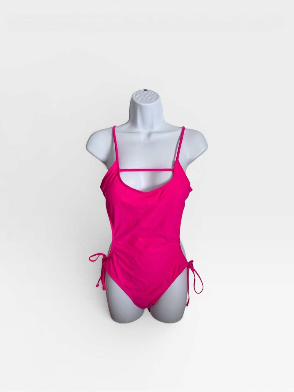 Hot Pink Strappy One-Piece Swimsuit